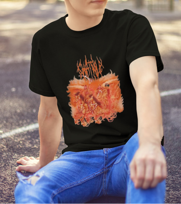 Chat Pile Fiery Orange Gothic Inferno T-Shirt