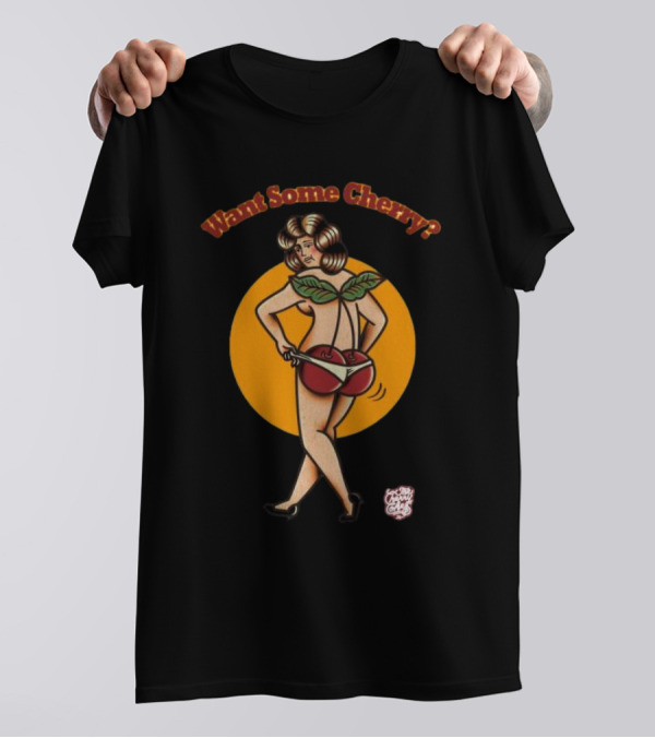 Want Some Cherry 2024 Retro Style Pin-Up T-Shirt