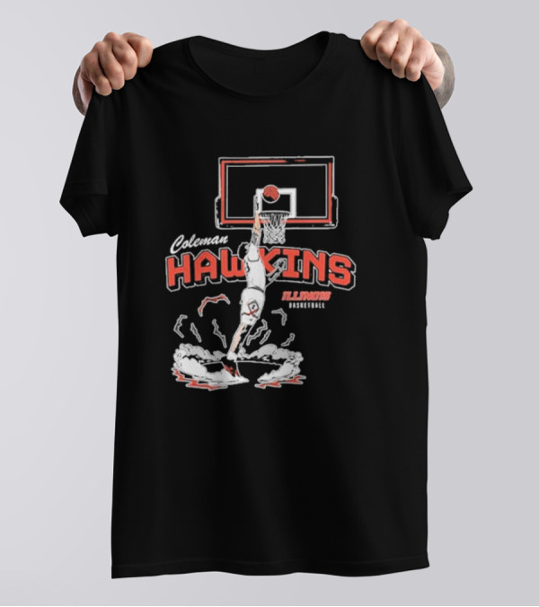 Coleman Hawkins Illinois Basketball Dunk T-Shirt