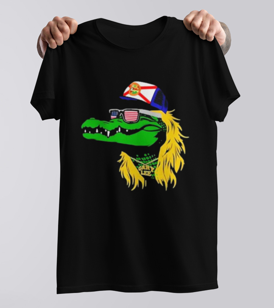 Conservativeant Wearing Gary Lee Gator With Trucker Hat And Sunglasses T-Shirt