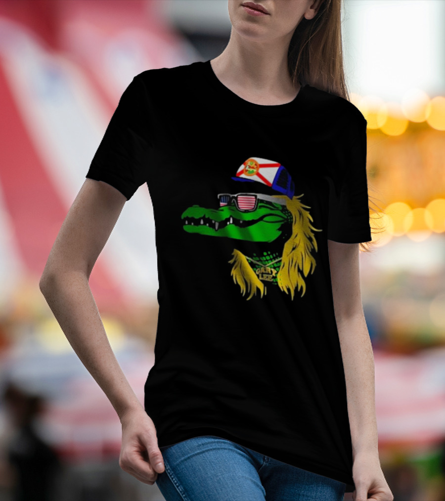 Conservativeant Wearing Gary Lee Gator With Trucker Hat And Sunglasses T-Shirt