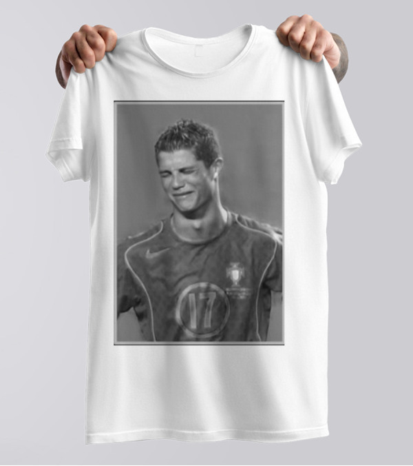 Cristiano Ronaldo Portugal Number 17 Crying Emotion T-Shirt