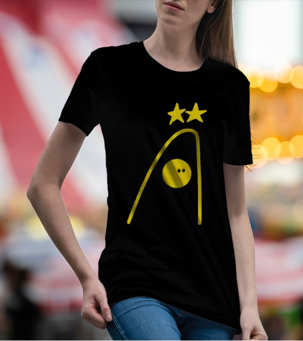 Dandies Badge Fitbatweets Yellow Stars Icon With Curve And Circle T-Shirt