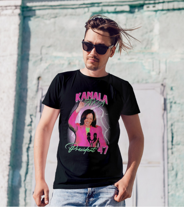 Kamala Harris President 47 Lightning T-Shirt