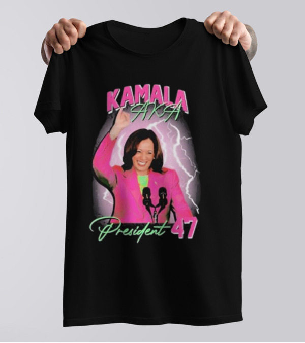Kamala Harris President 47 Lightning T-Shirt