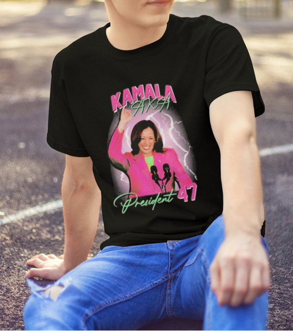 Kamala Harris President 47 Lightning T-Shirt