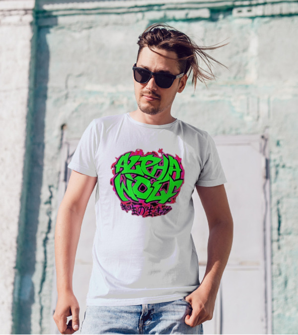 Alpha Wolf 2024 Neon Graffiti T-Shirt