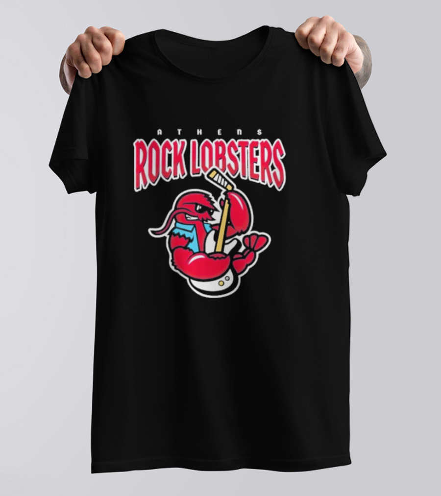 Athens Rock Lobsters Playing Guitar T-Shirt