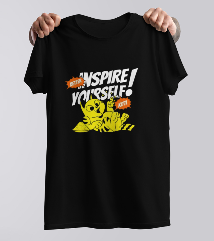 Better Inspire Yourself Kittl Cat Relaxing With Lemon Slice T-Shirt