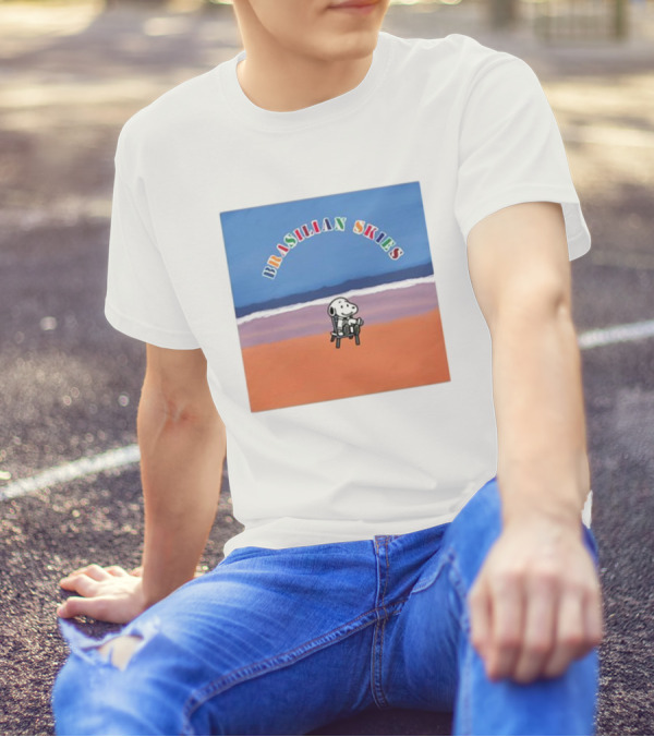 Brasilian Skies Snoopy Beach Scene T-Shirt