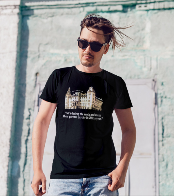Bricks N Papers University Let’s Destroy The Youth And Make Their Parents Pay For It $80k A Year T-Shirt