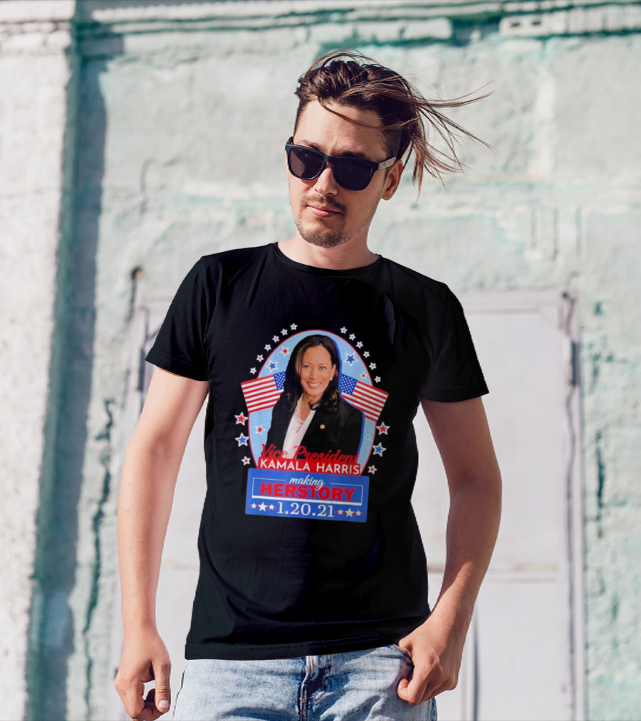 Vice President Kamala Harris Making Herstory 1.20.21 U.S. Flags Stars T-Shirt
