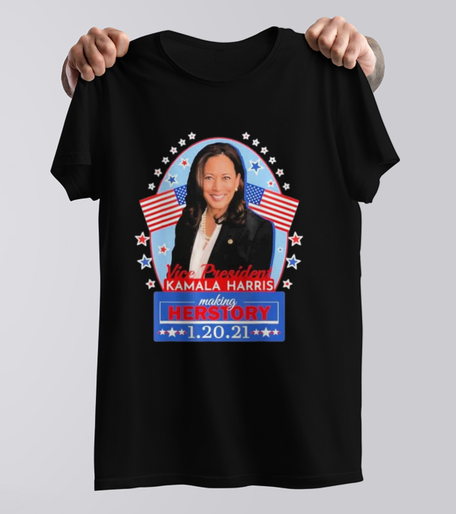 Vice President Kamala Harris Making Herstory 1.20.21 U.S. Flags Stars T-Shirt