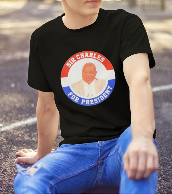 Sir Charles Barkley For President Campaign Circular Badge T-Shirt