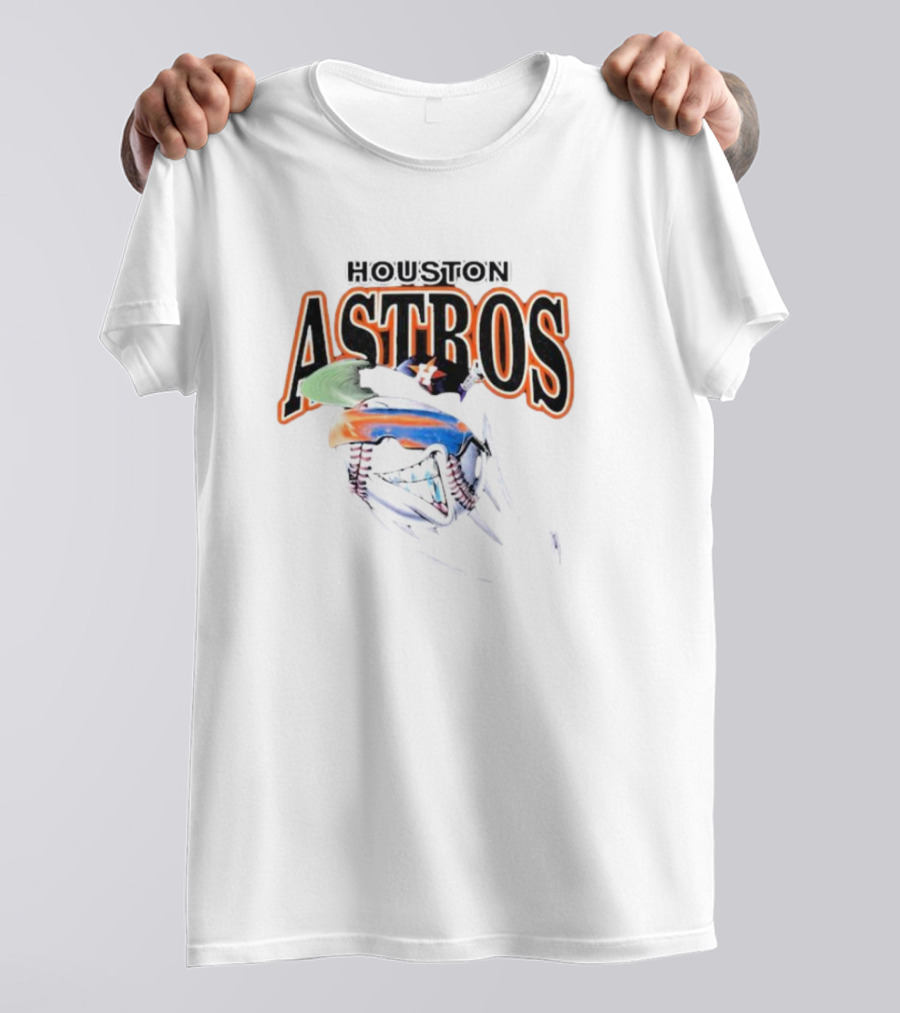 Houston Astros Slumped Boyz Baseball Cartoon Mashup T-Shirt