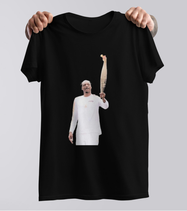 Snoop Dogg Carries Olympic Torch In Iconic White Attire T-Shirt