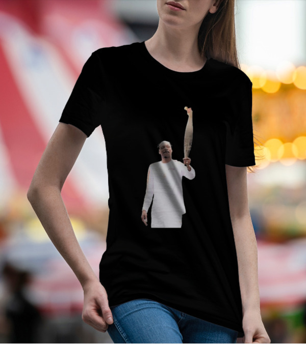 Snoop Dogg Carries Olympic Torch In Iconic White Attire T-Shirt
