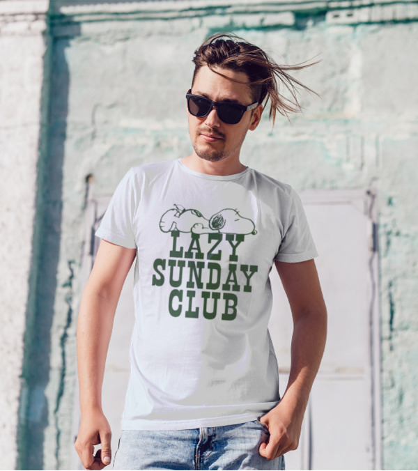 Snoopy Lazy Sunday Club Peanuts Relaxation T-Shirt