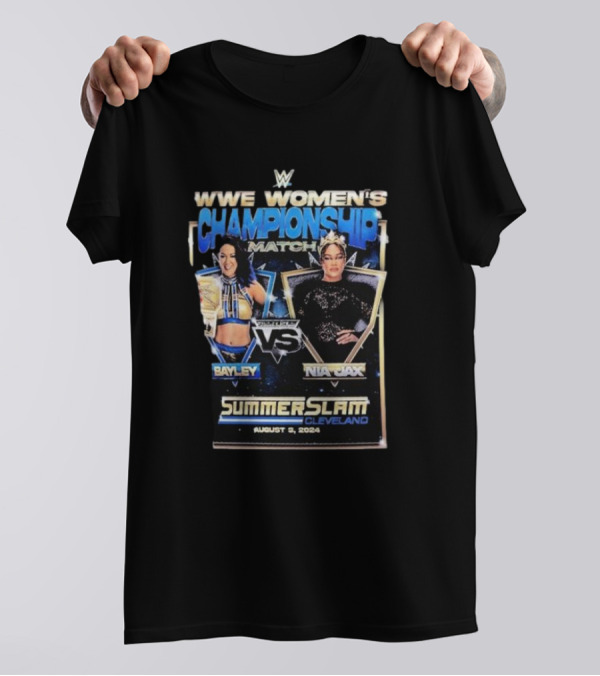 WWE Women's Championship Match Bayley Vs Nia Jax Summerslam Cleveland August 3 T-Shirt