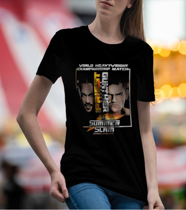 WWE World Heavyweight Championship Match Summerslam 2024 Damian Priest Vs Gunther Cleveland T-Shirt