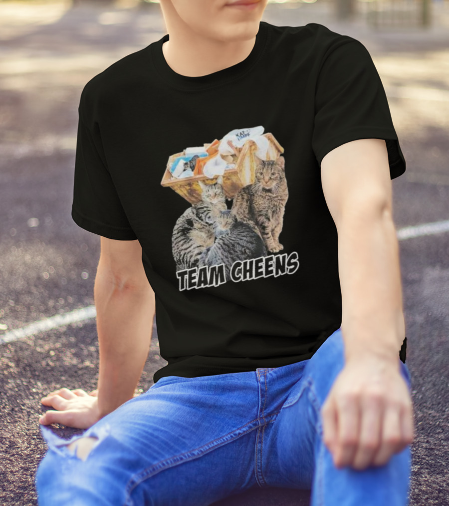 Team Cheens Cat Squad Dumpster Gathering T-Shirt