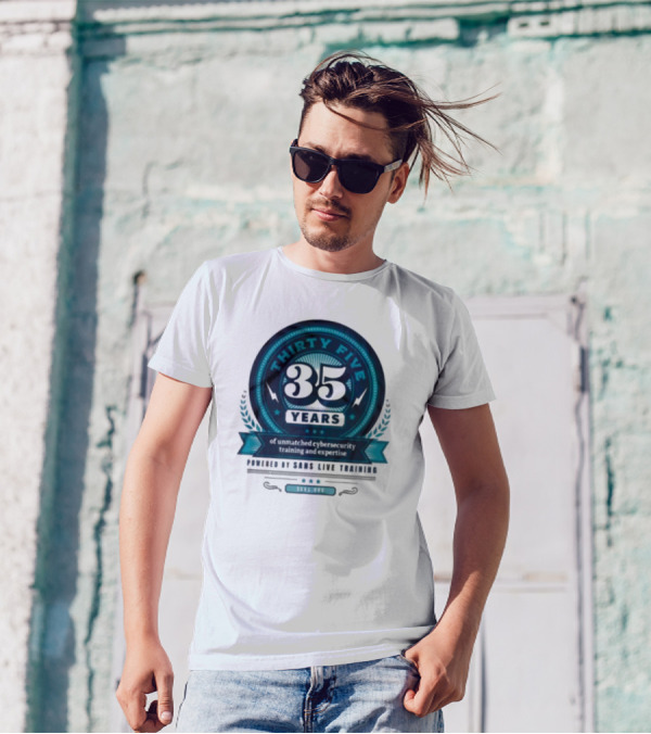 THIRTY FIVE 35 Years Of Unmatched Cybersecurity Training And Expertise Powered By SANS Live Training 100% OPC T-Shirt