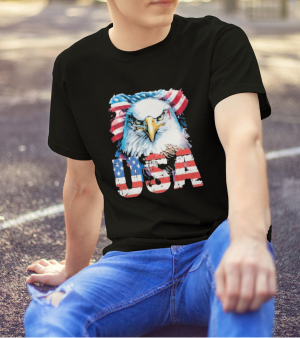 USA Patriot Eagle American Flag T-Shirt