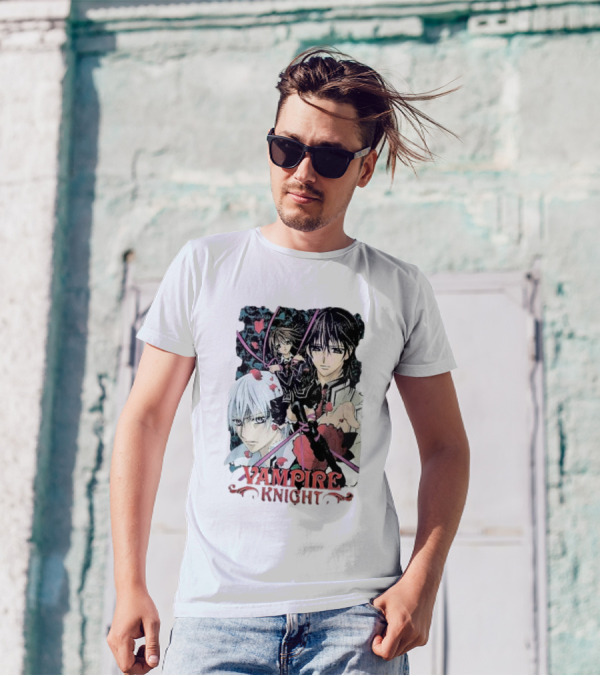 Vampire Knight Lovers Anime Characters Roses And Hearts T-Shirt