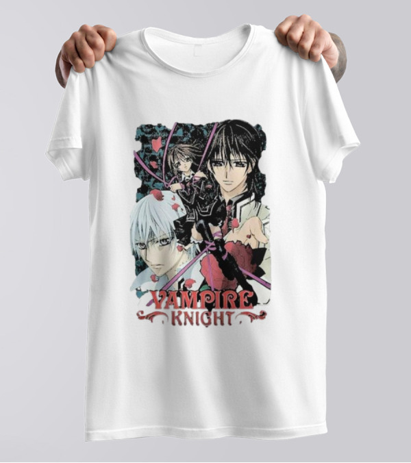 Vampire Knight Lovers Anime Characters Roses And Hearts T-Shirt