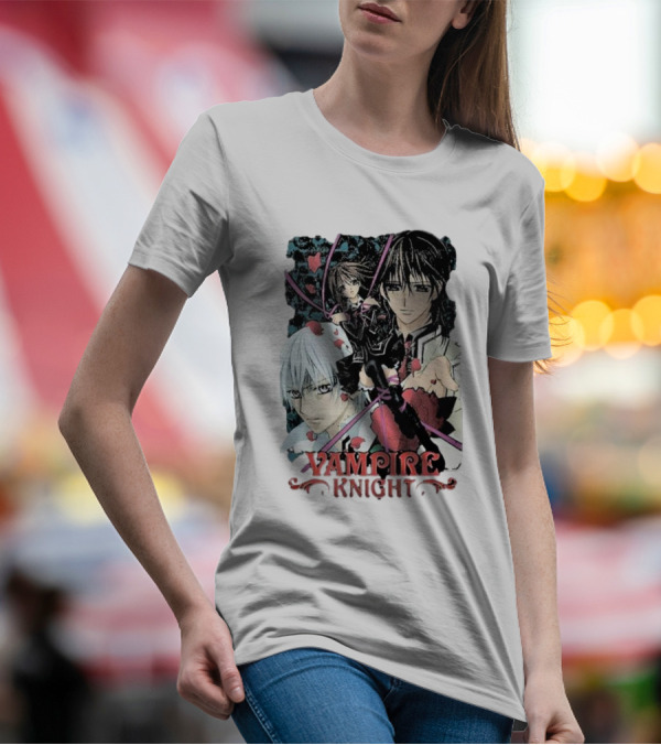 Vampire Knight Lovers Anime Characters Roses And Hearts T-Shirt