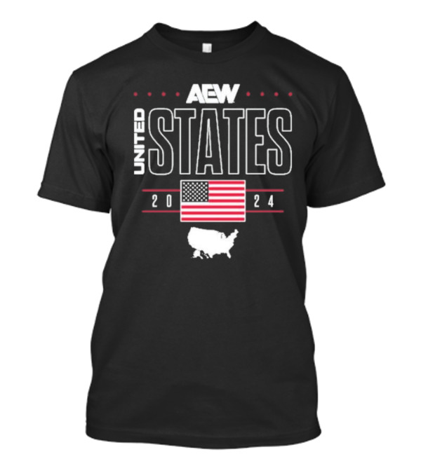 AEW United States 2024 With Flag And Map T-Shirt
