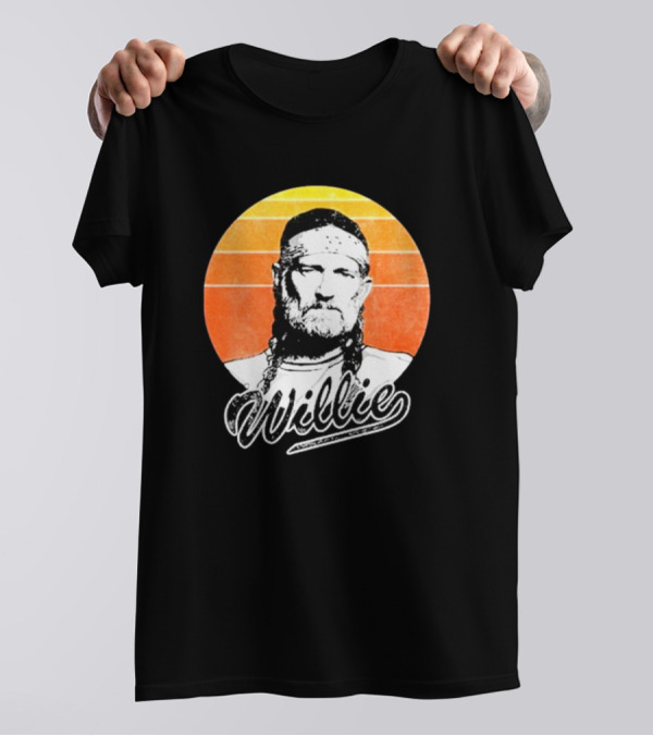 Willie Nelson Vintage Sunset Circle T-Shirt