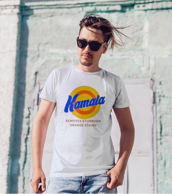 Kamala Removes Stubborn Orange Stains Logo With Target Circle T-Shirt