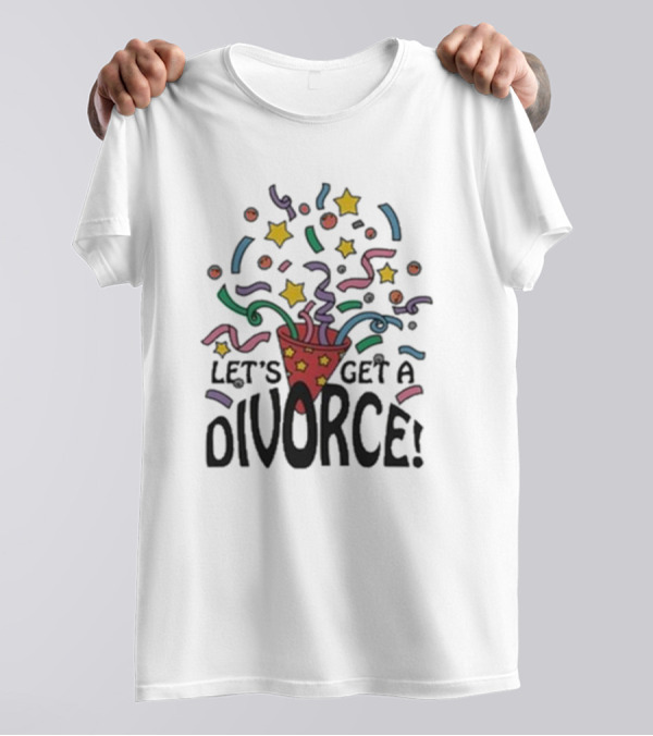 Let’s Get A Divorce Confetti Stars T-Shirt