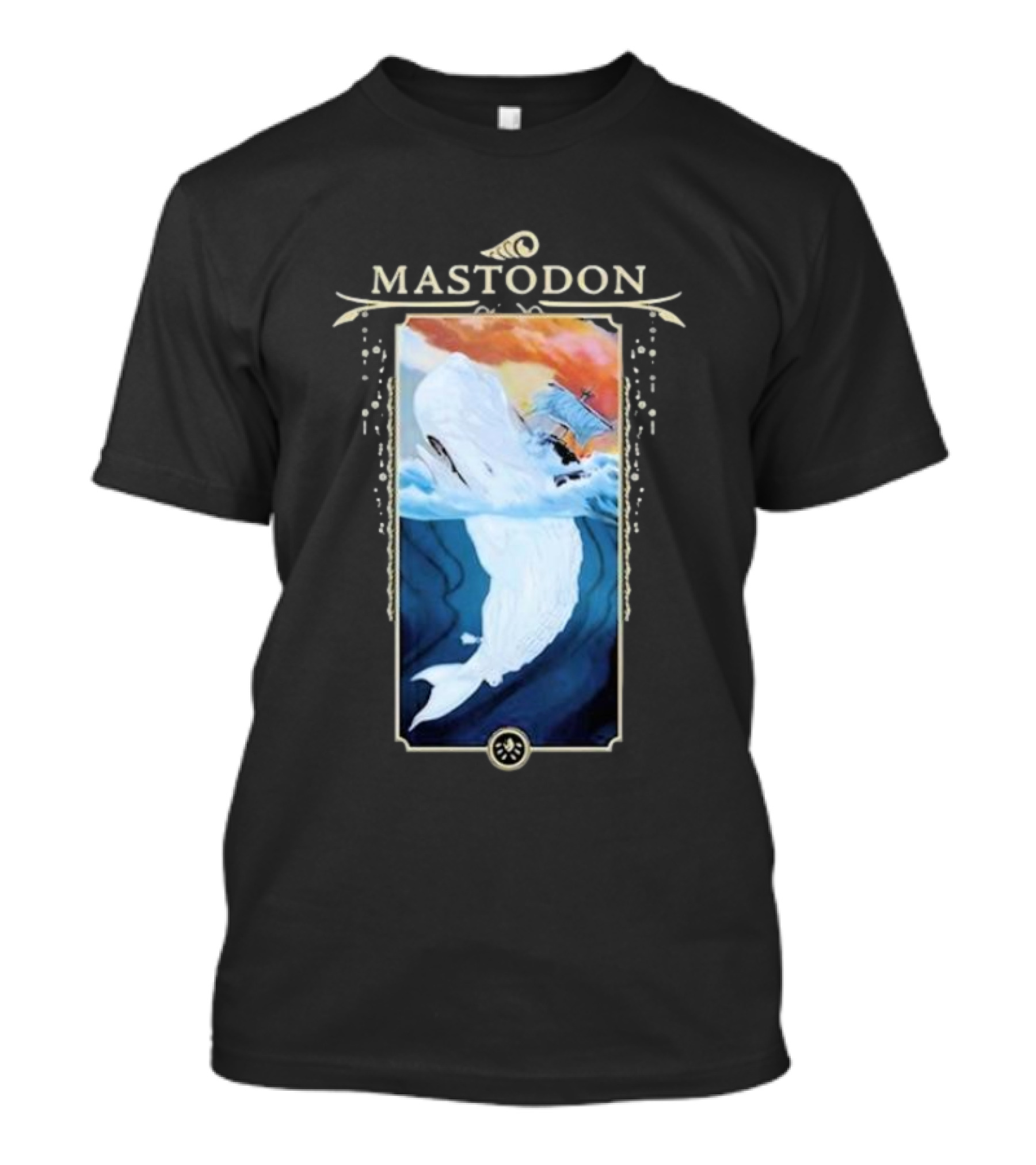Mastodon Leviathan Whale And Ship T-Shirt