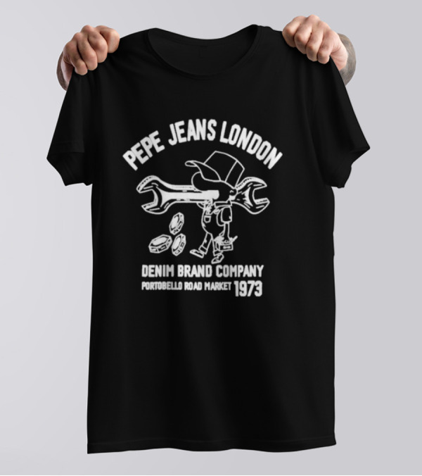PEPE JEANS LONDON Denim Brand Company Portobello Road Market 1973 T-Shirt