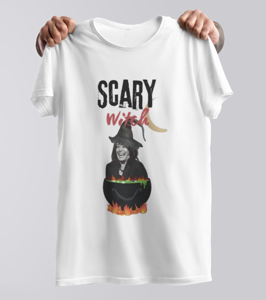 Kamala Harris 2024 Scary Witch Halloween Political Republican Spooky Season Democrat T-Shirt