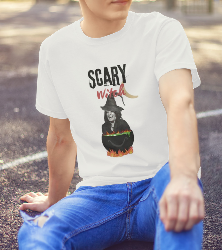 Kamala Harris 2024 Scary Witch Halloween Political Republican Spooky Season Democrat T-Shirt