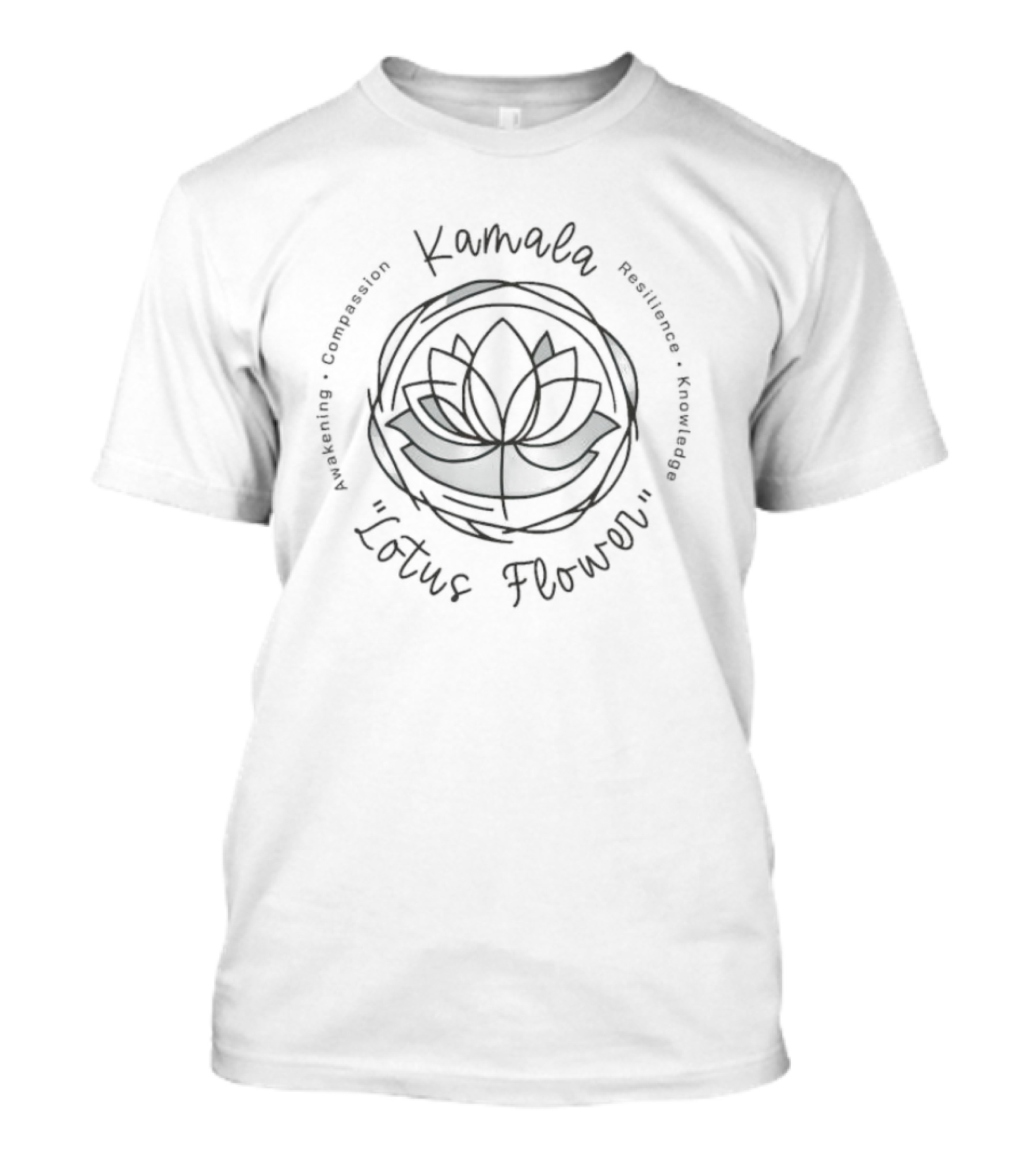 Kamala Harris Compassion Resilience Knowledge Lotus Flower Awakening T-Shirt