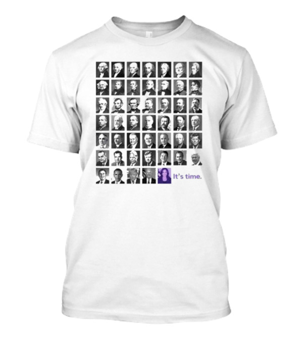 Kamala Harris It’s Time Iconic Portrait Grid T-Shirt
