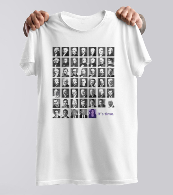 Kamala Harris It’s Time Iconic Portrait Grid T-Shirt