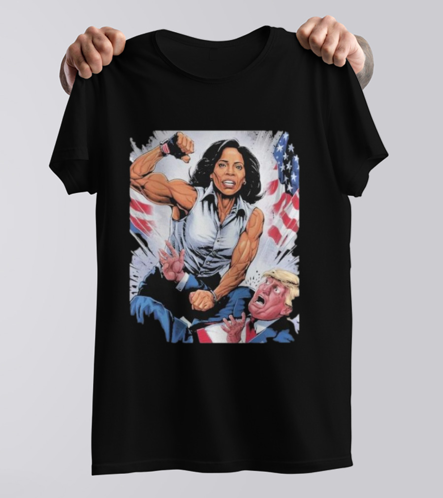 Kamala Harris Muscle Beat Trump America 2024 Republican Vs Democratic T-Shirt