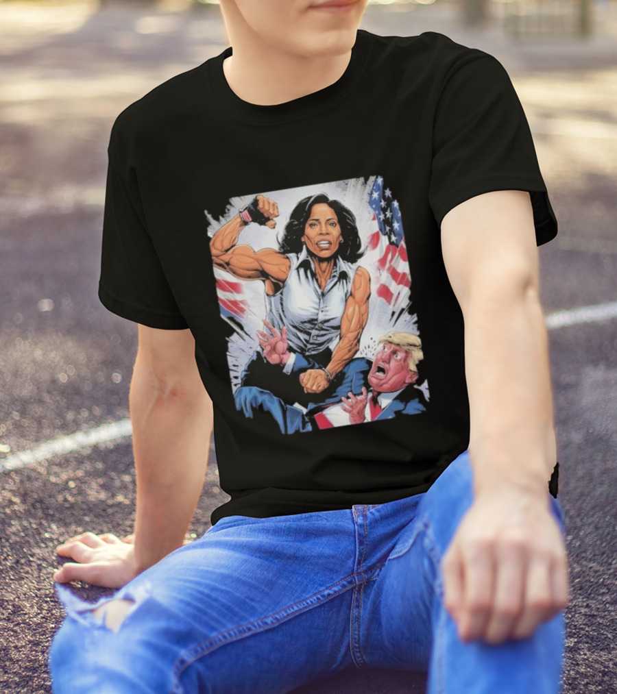 Kamala Harris Muscle Beat Trump America 2024 Republican Vs Democratic T-Shirt