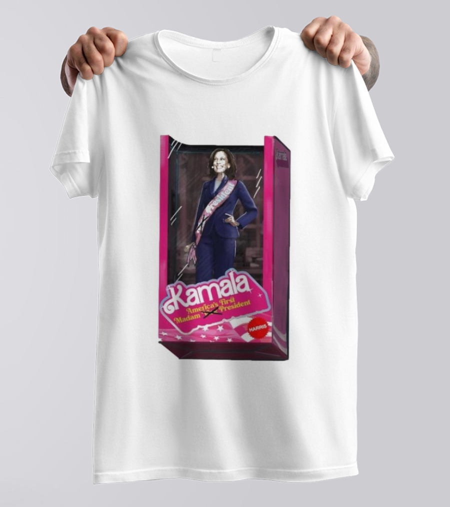 Kamala Harris America's First Madam President Vice President 2024 Parody In Box T-Shirt