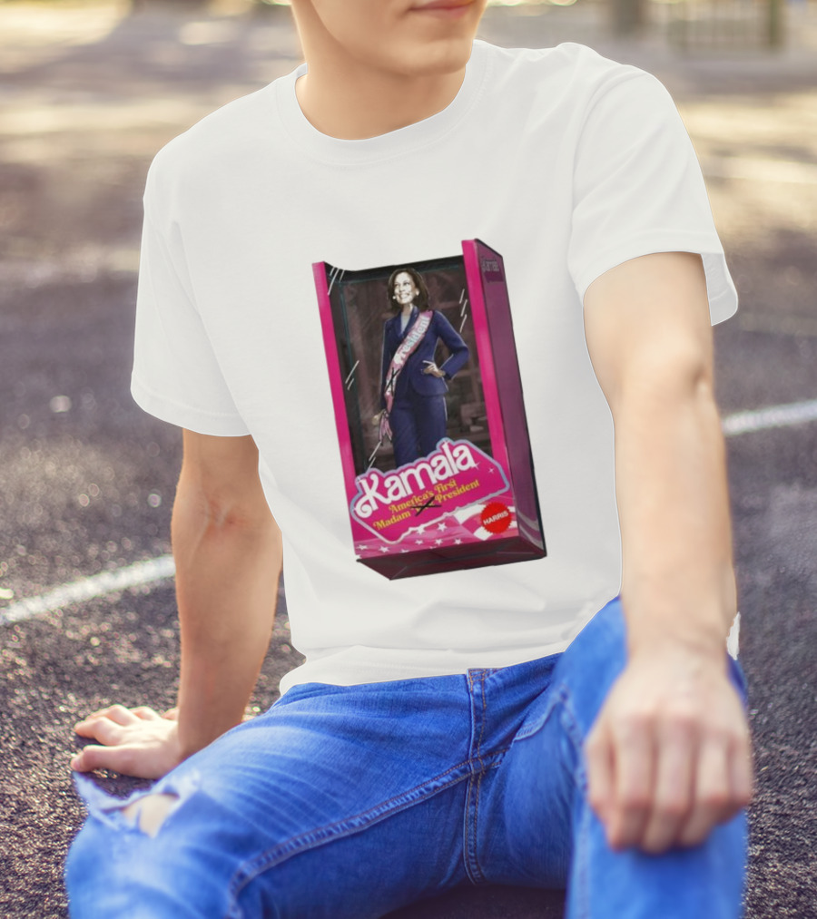Kamala Harris America's First Madam President Vice President 2024 Parody In Box T-Shirt