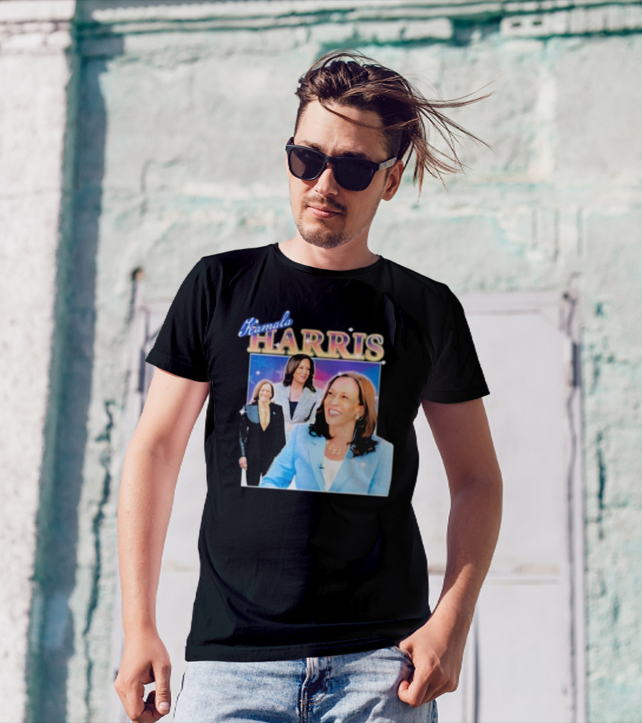 Kamala Harris Starry Background Trio T-Shirt