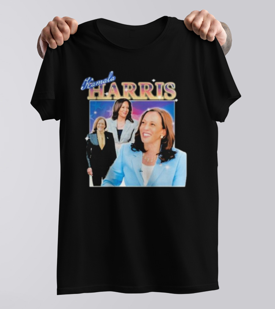 Kamala Harris Starry Background Trio T-Shirt