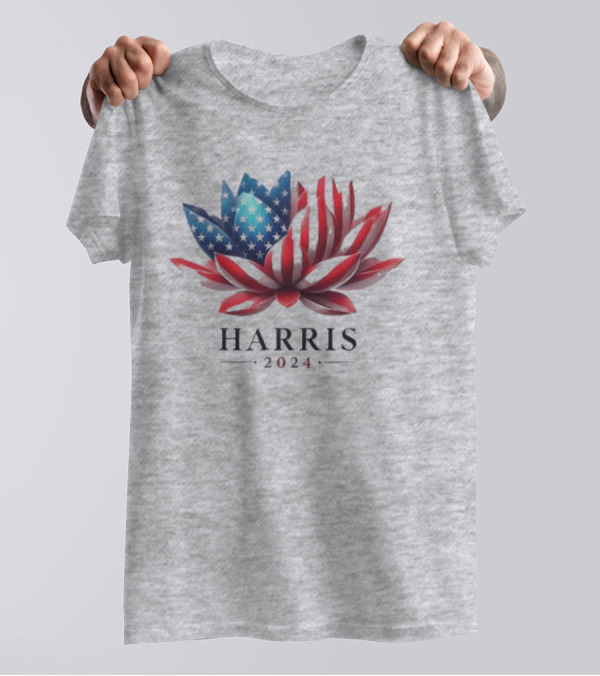 Harris 2024 American Flag Lotus T-Shirt