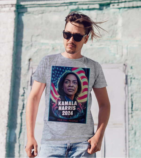 Kamala Harris 2024 For The People Madam President The Best America Women President Flag Image T-Shirt