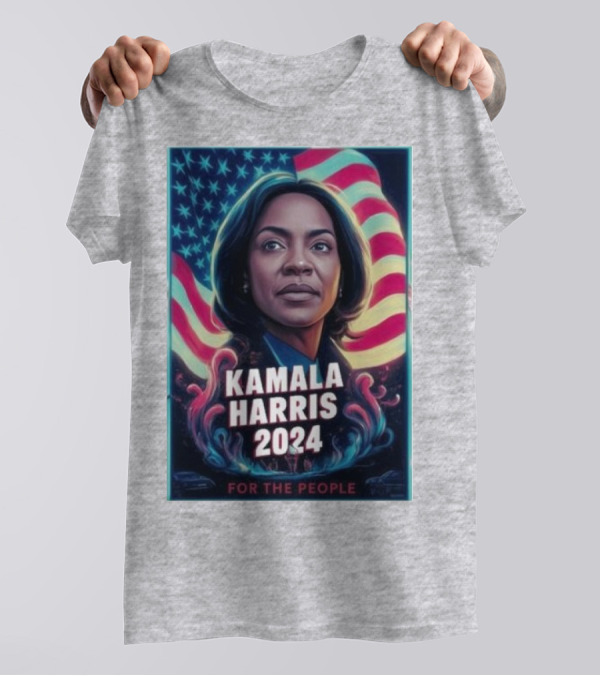 Kamala Harris 2024 For The People Madam President The Best America Women President Flag Image T-Shirt